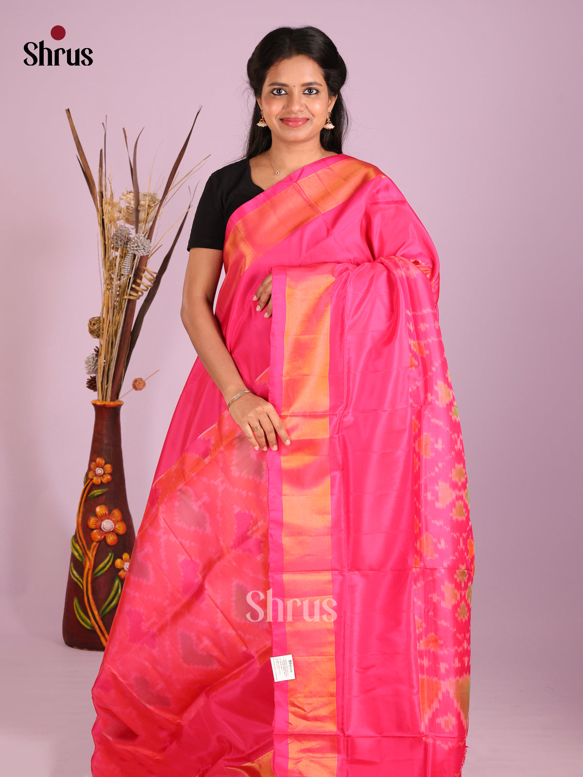 Pink- Semi uppada Saree