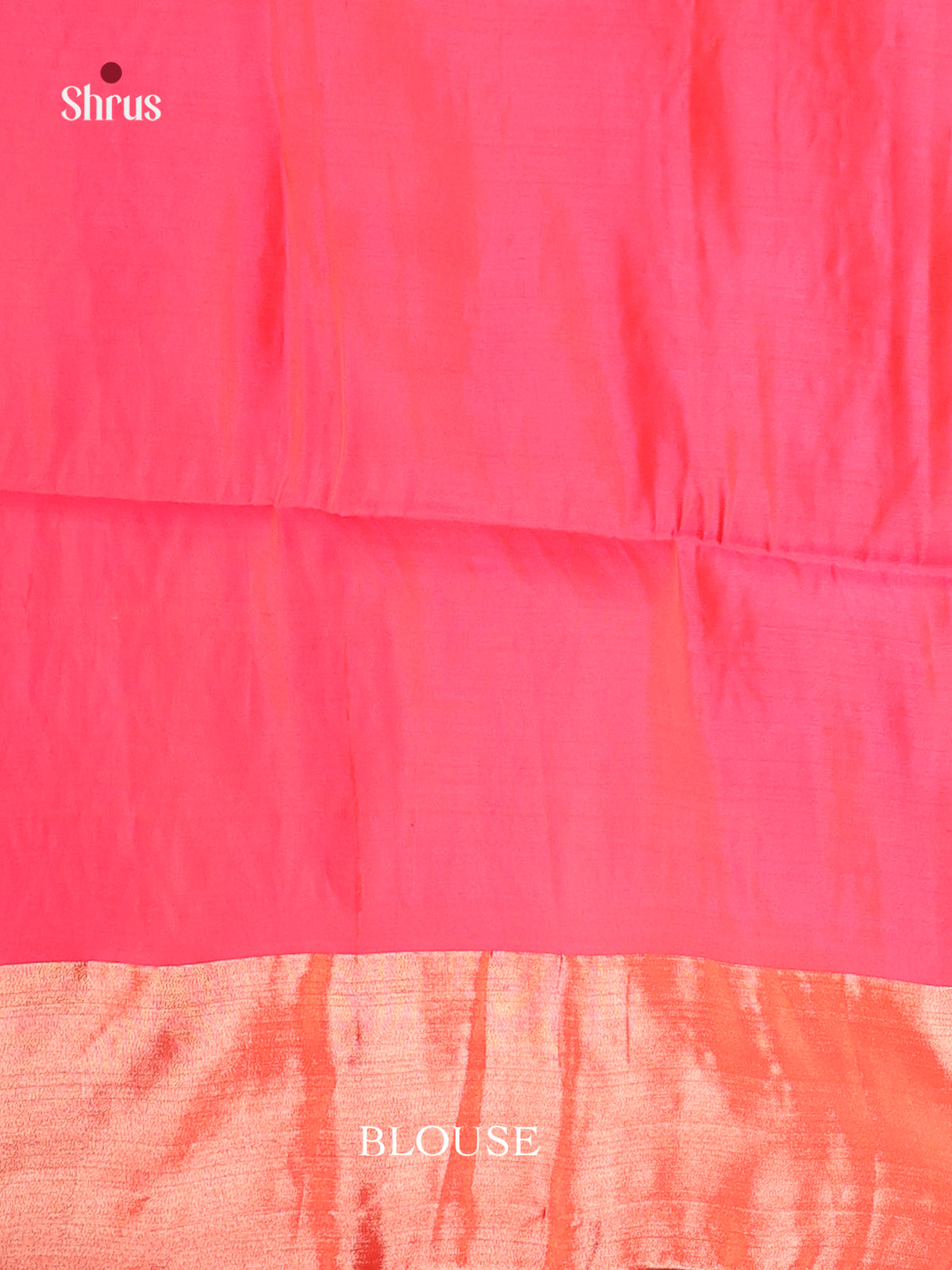 Blue & Orangish Pink - Softsilk-halfpure Saree - Shop on Shrus.com