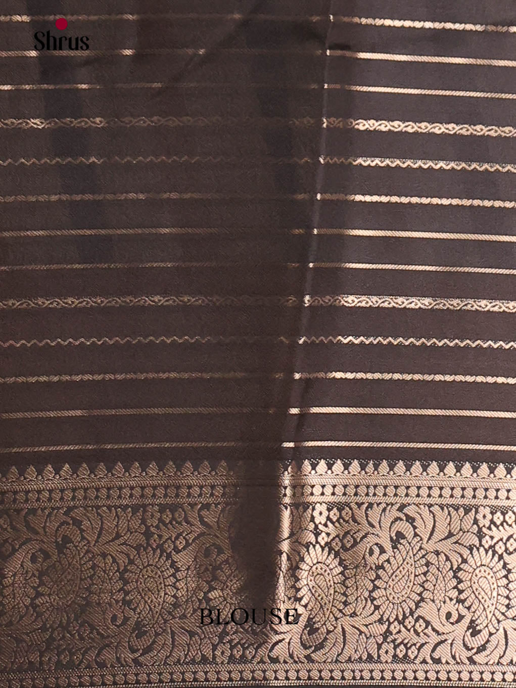 Cream & Black- Semi Mysoresilk Saree