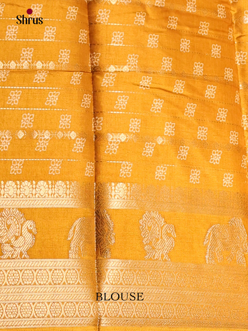 Mustard - Semi Crepe Saree - Shop on Shrus.com
