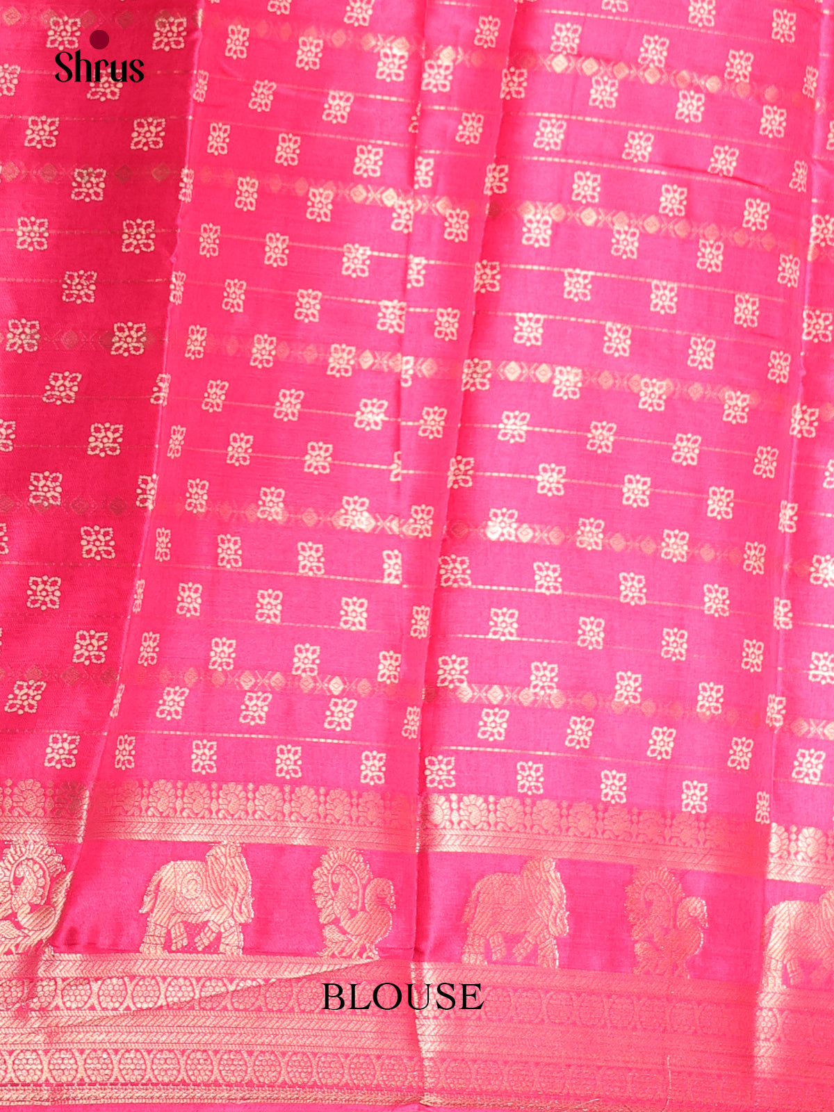 Pink - Semi Crepe Saree