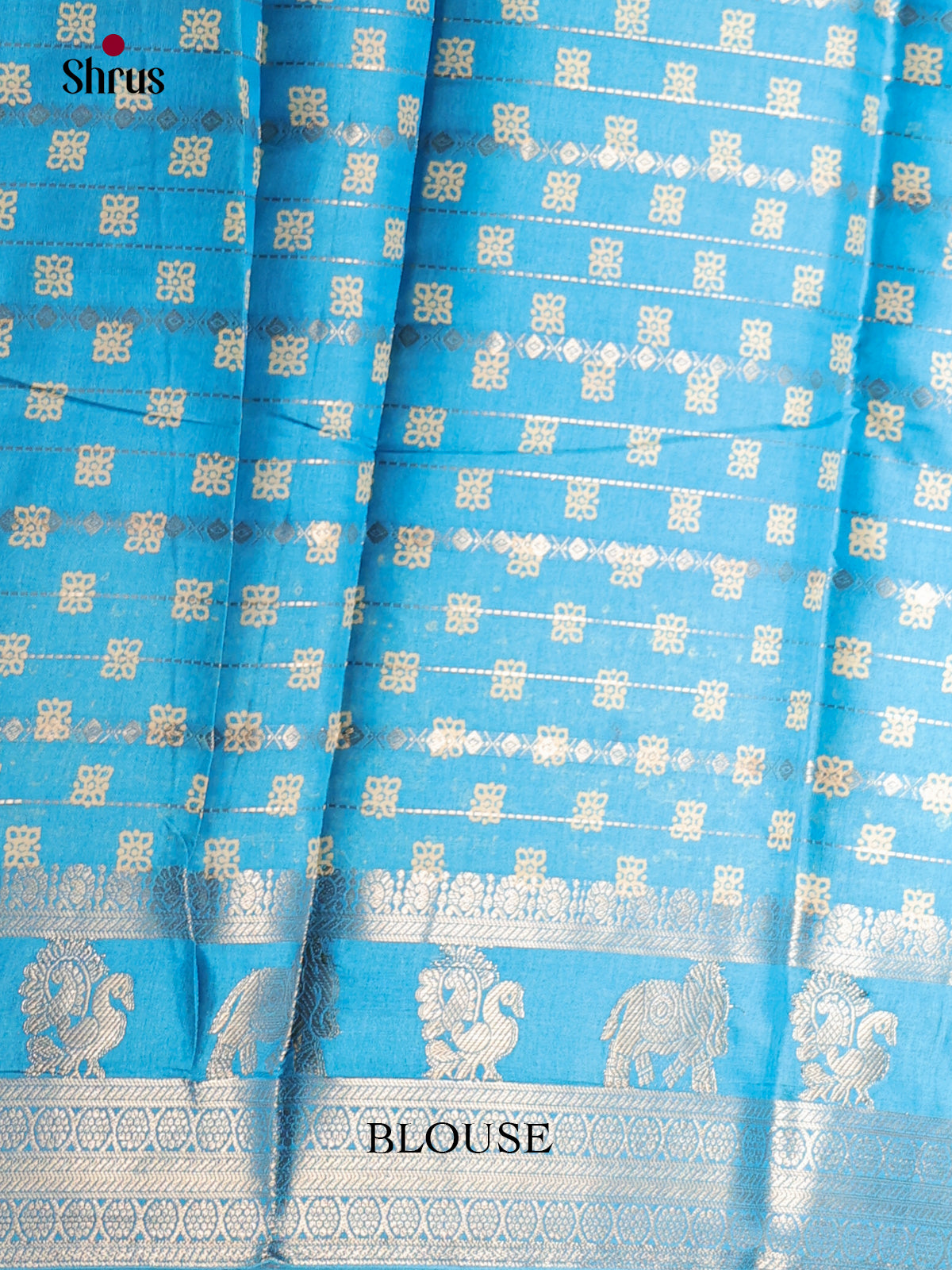 Blue - Semi Crepe Saree