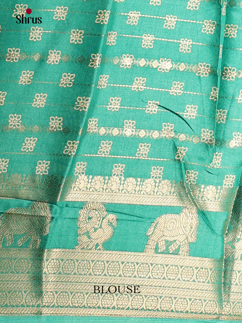 Green - Semi Crepe Saree - Shop on Shrus.com