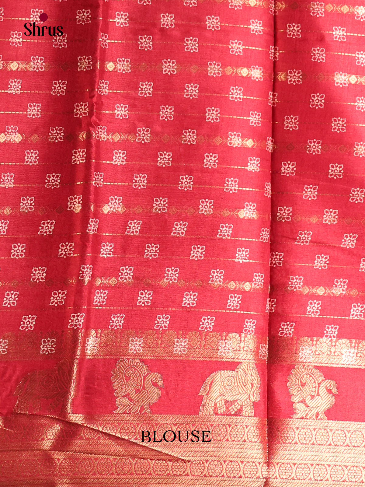 Red - Semi Crepe Saree