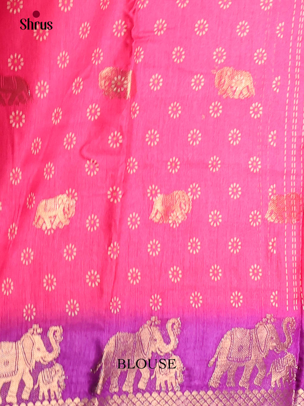 Pink & Purple - Semi Crepe Saree - Shop on Shrus.com