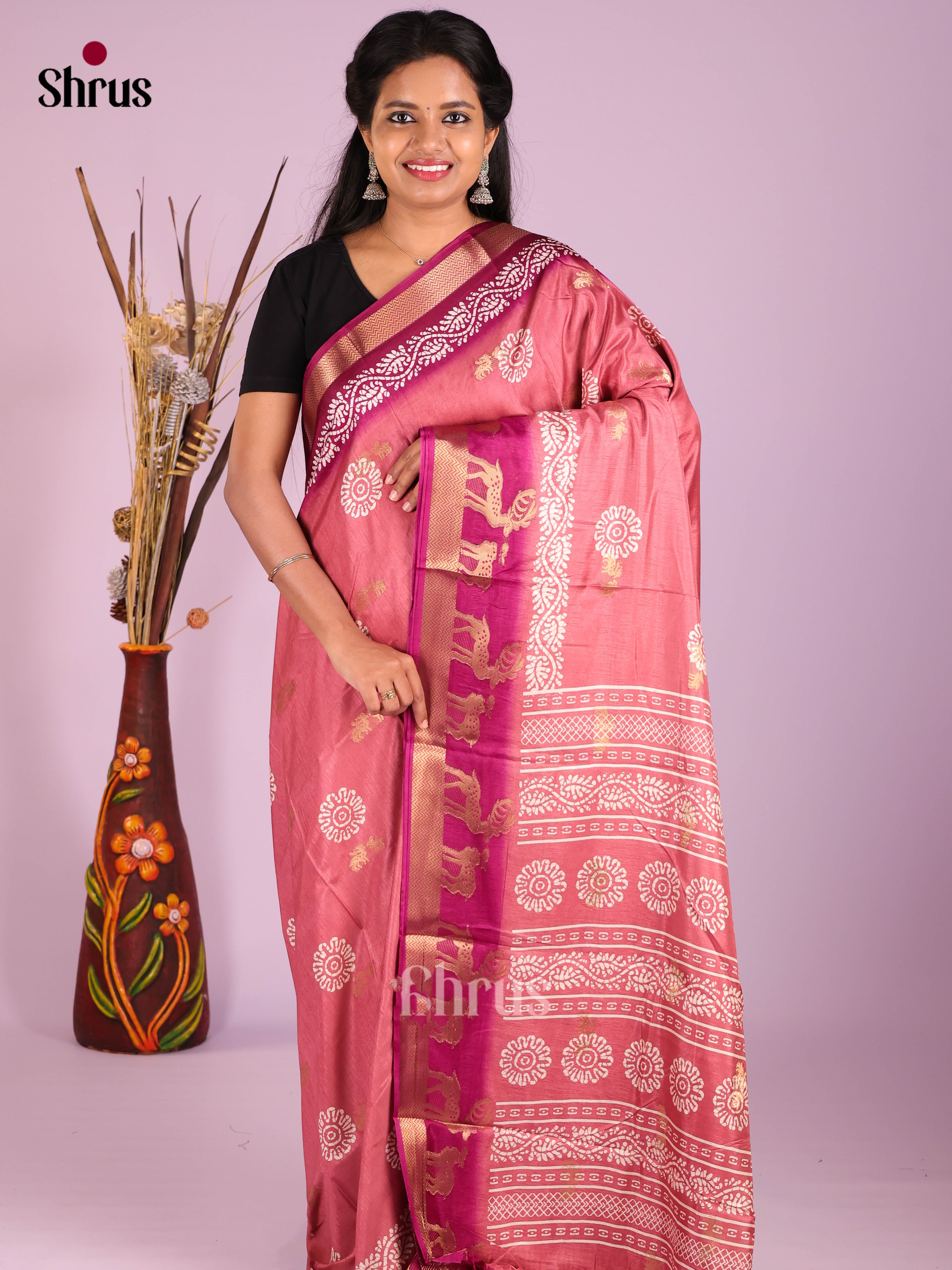 DIS05850 - Semi Crepe Saree - Shop on Shrus.com