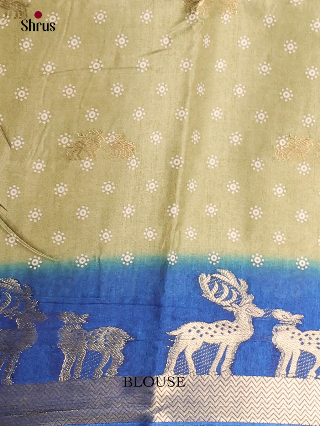 Elachi Green & Blue - Semi Crepe Saree - Shop on Shrus.com