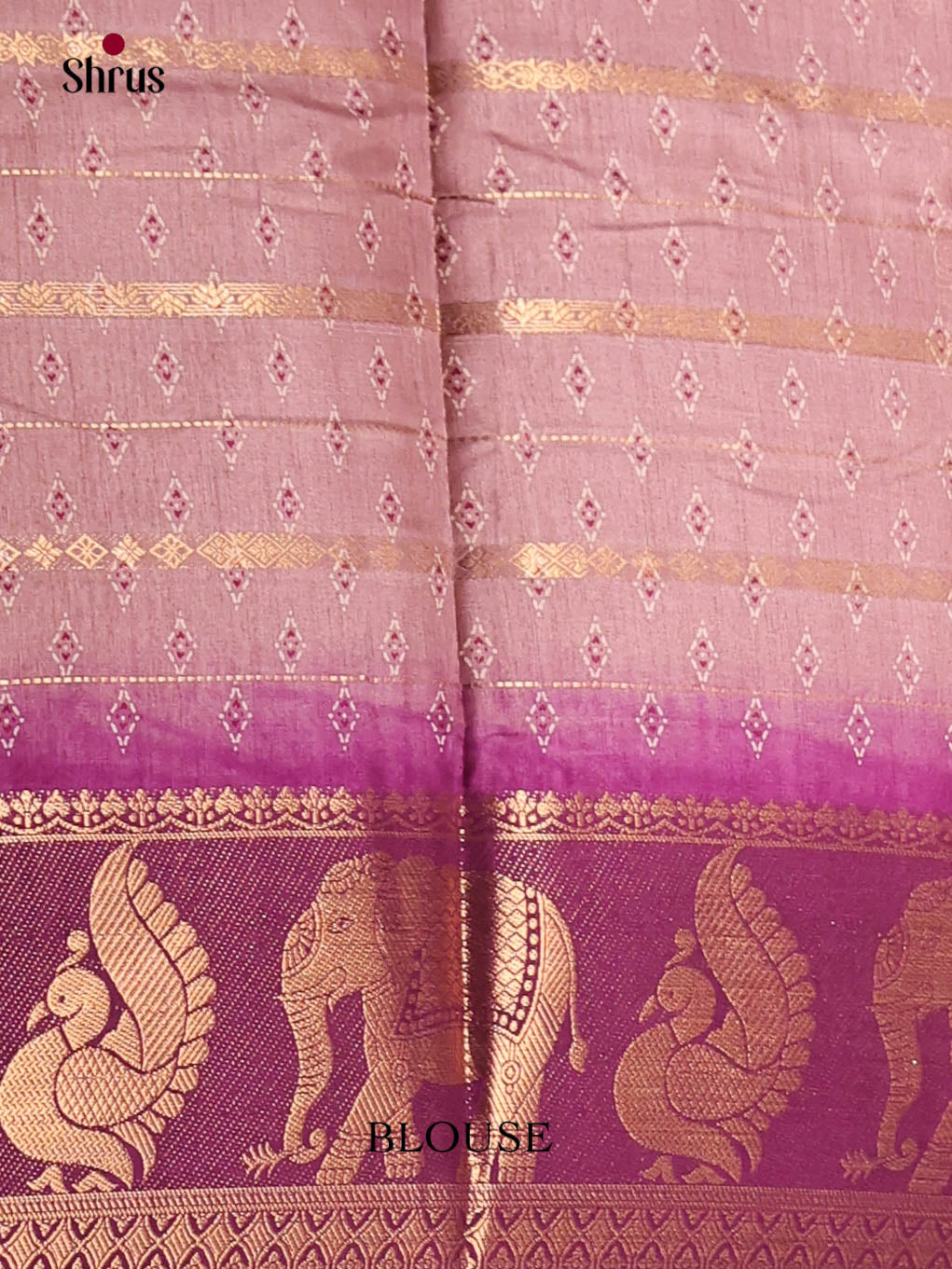 Mild Lavender & Purple- Semi Crepe Saree - Shop on Shrus.com