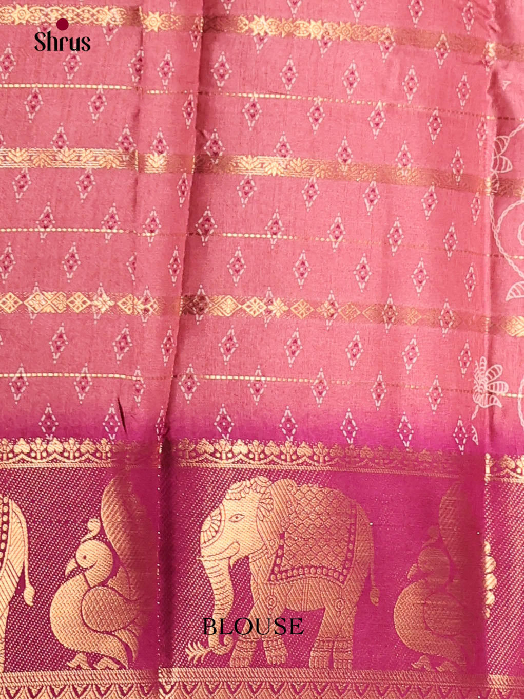 Pink & Purple - Semi Crepe Saree - Shop on Shrus.com