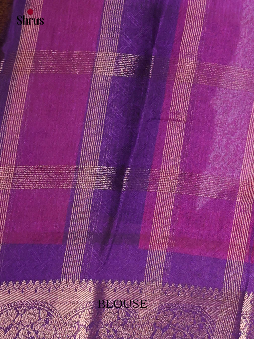 Pink & Blue - Semi Crepe Saree - Shop on Shrus.com