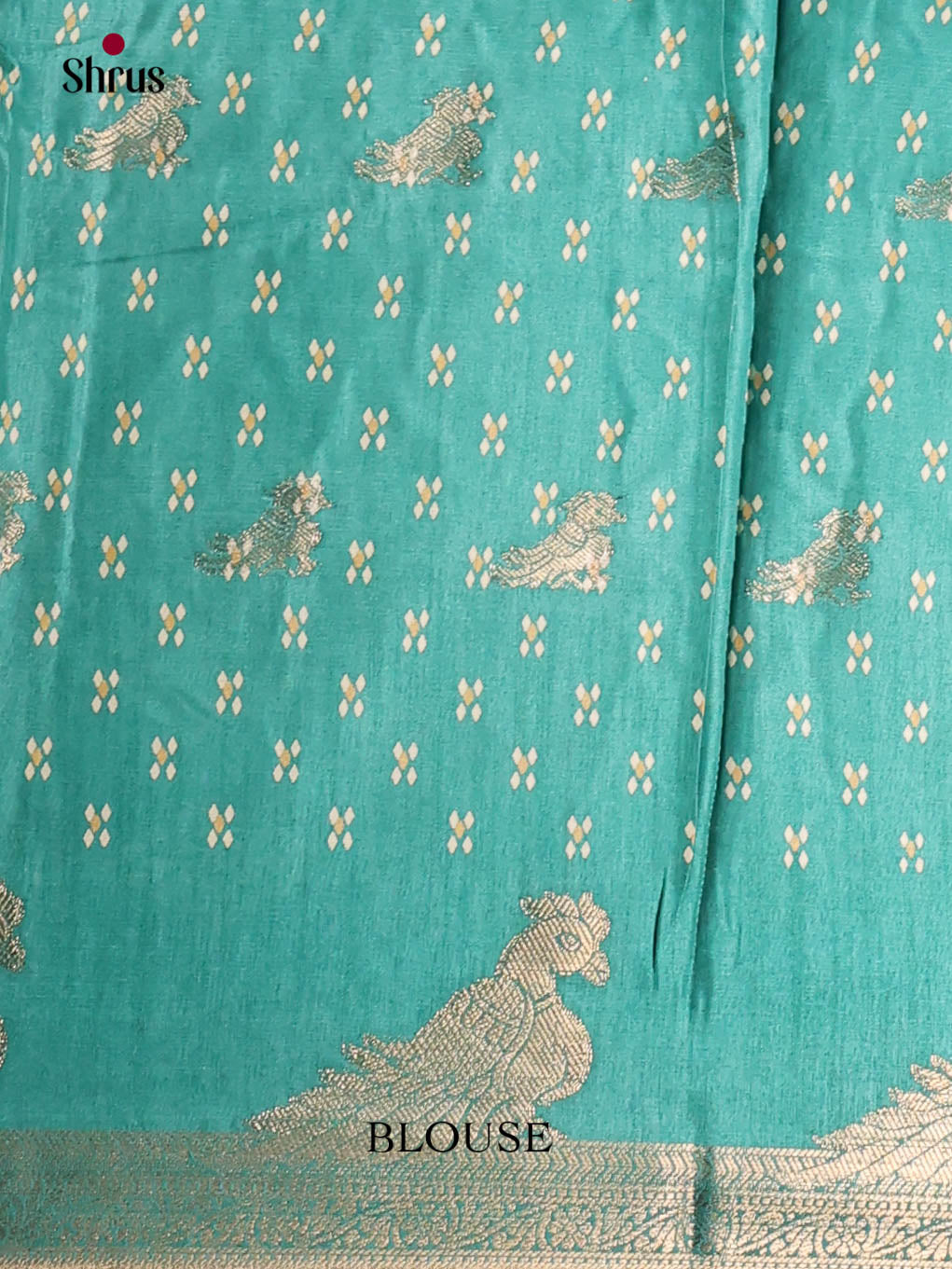 Teal Blue - Semi Crepe Saree