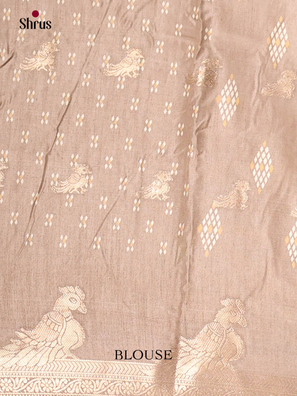 Grey - Semi Crepe Saree - Shop on Shrus.com