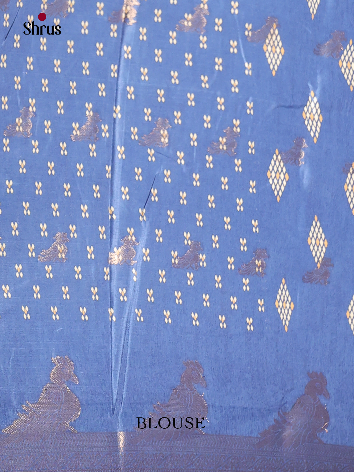 Blue - Semi Crepe Saree