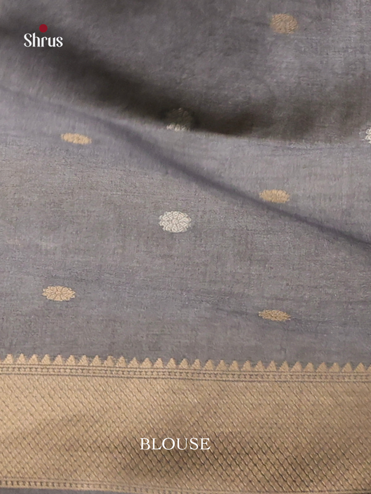 Grey - Semi Tussar Saree