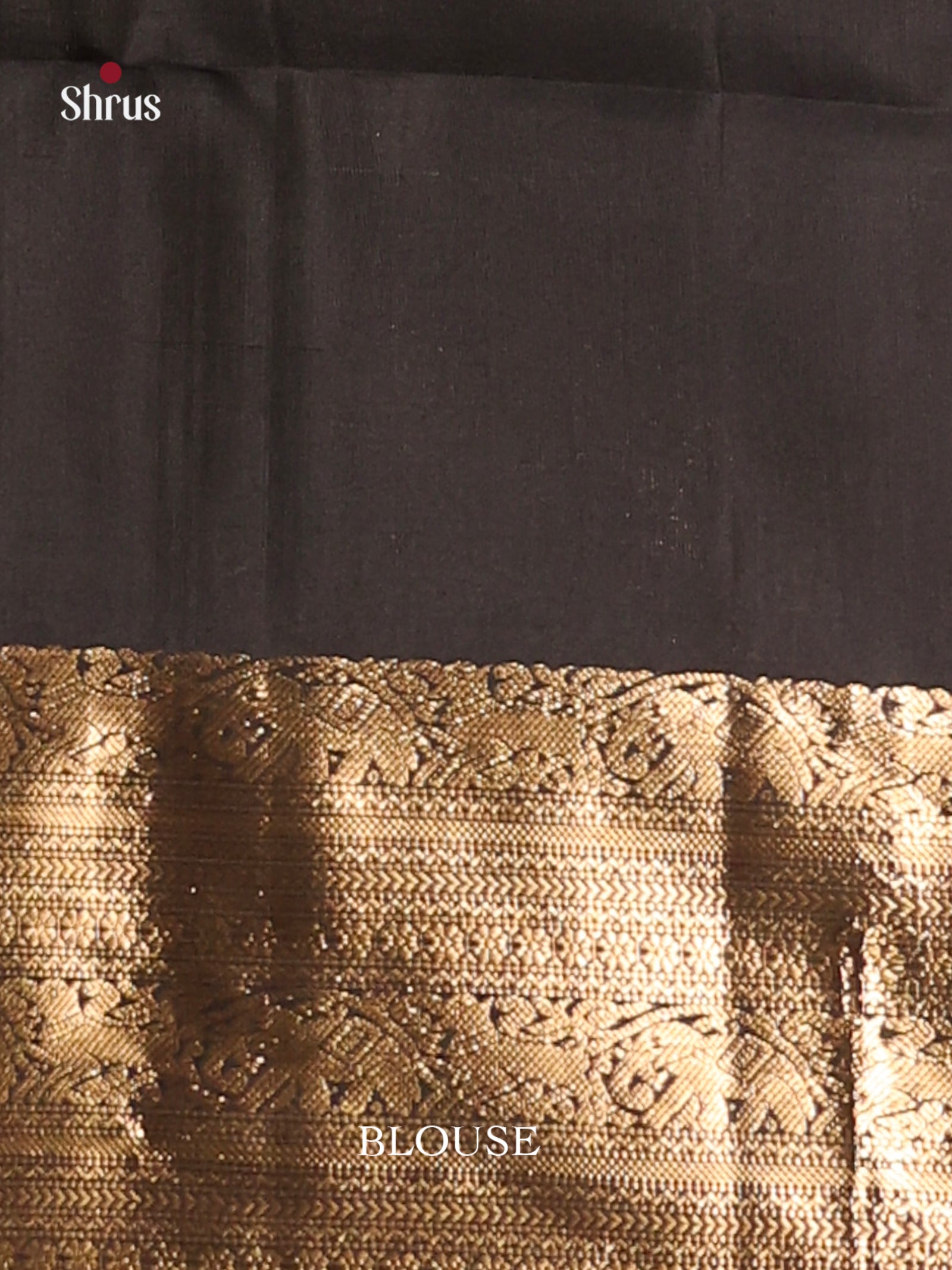 Classic Black Soft Silk Saree With Golden Buttas & Zari Woven Self Border 2