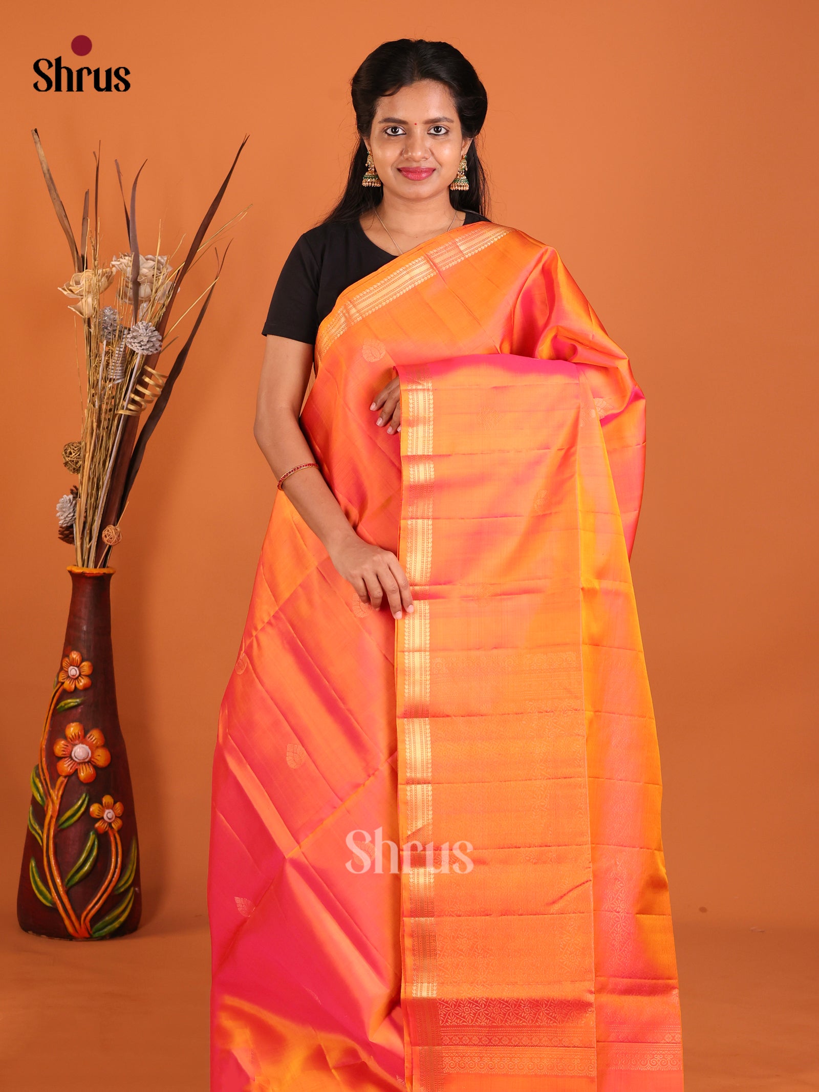DIS06059 - Soft Silk (HR) Saree - Shop on Shrus.com