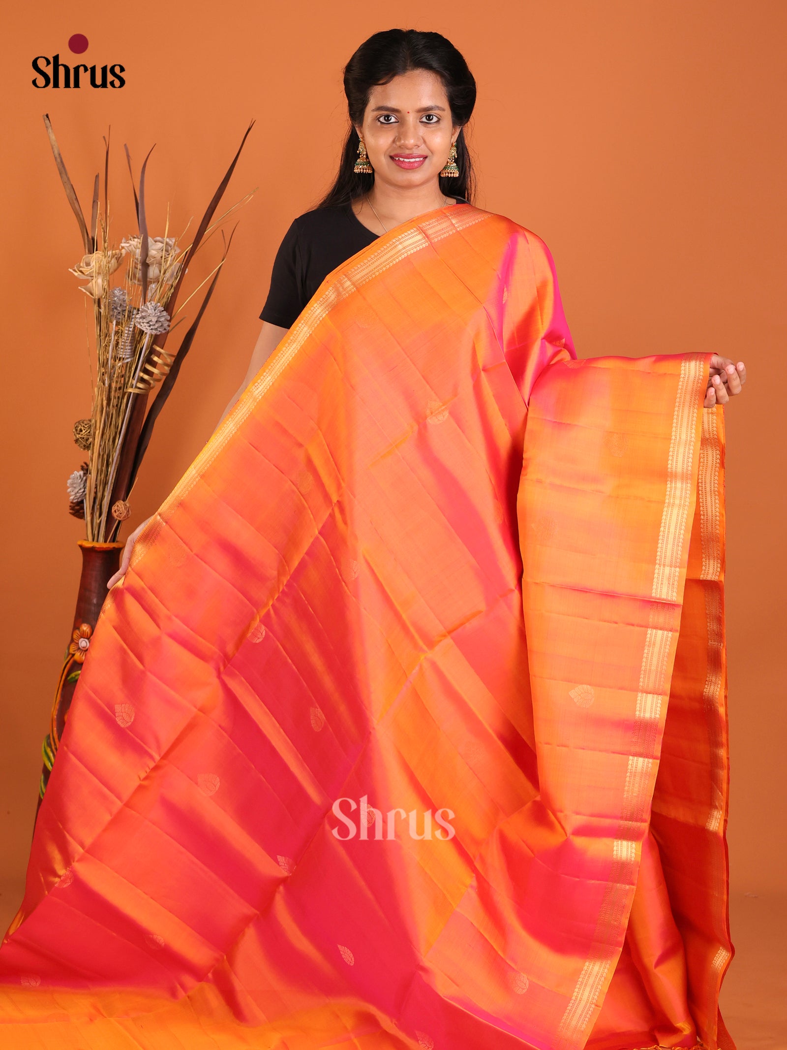 DIS06059 - Soft Silk (HR) Saree - Shop on Shrus.com