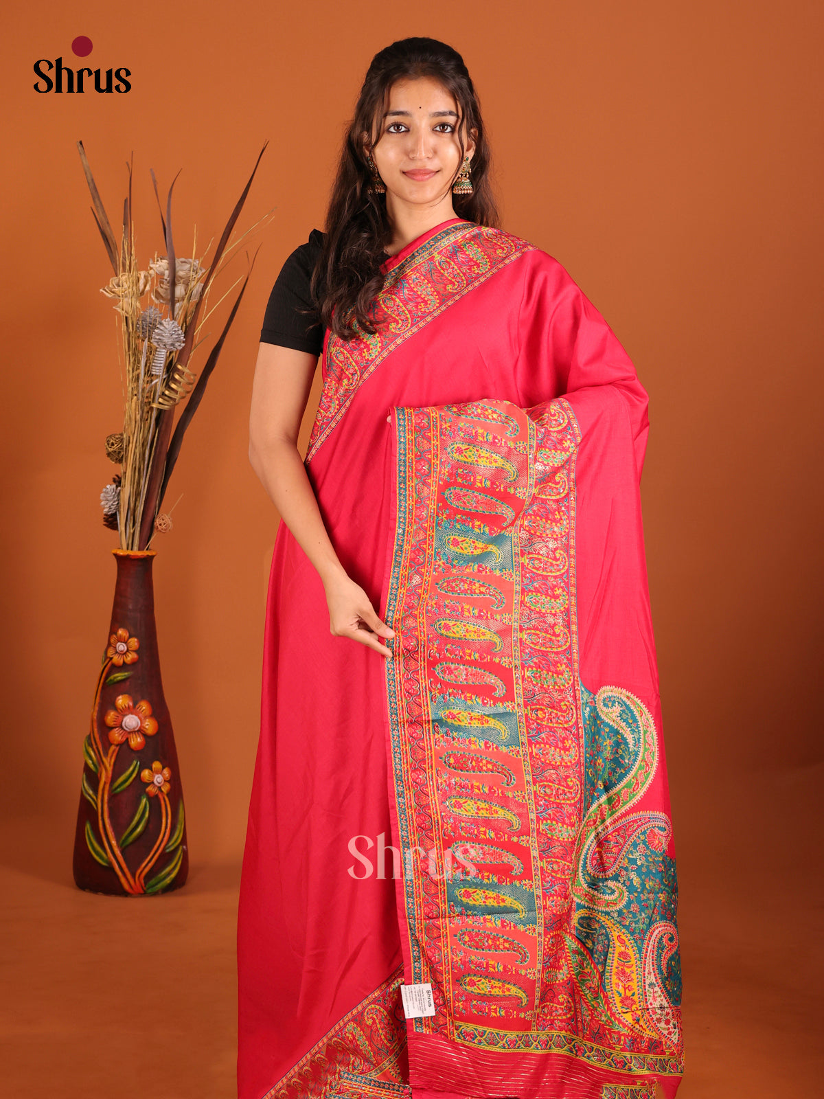 DIS06079 - Pashmina Cotton Saree