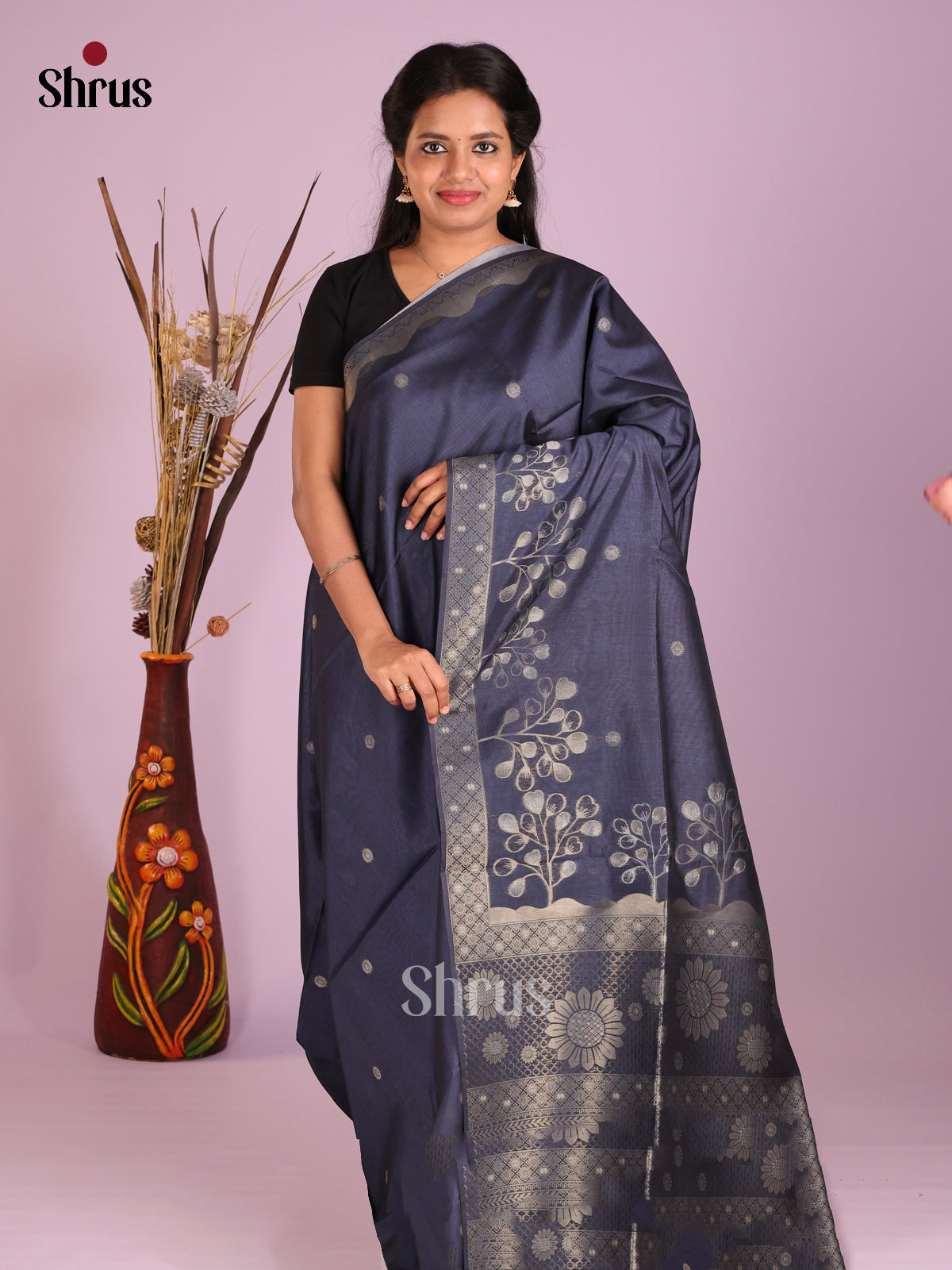 Blue - Semi Tussar Saree