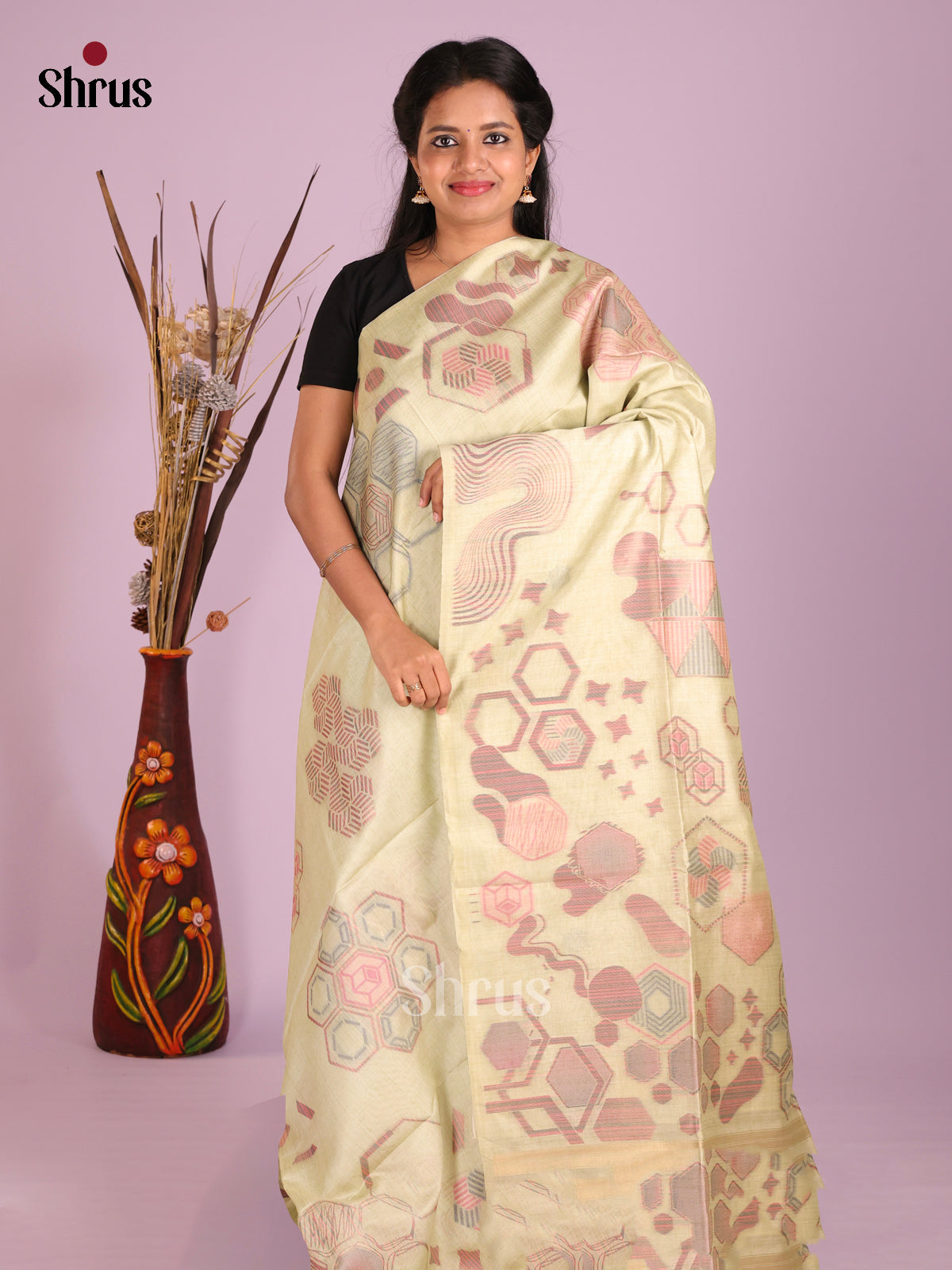 Pastel Green - Semi Tussar Saree
