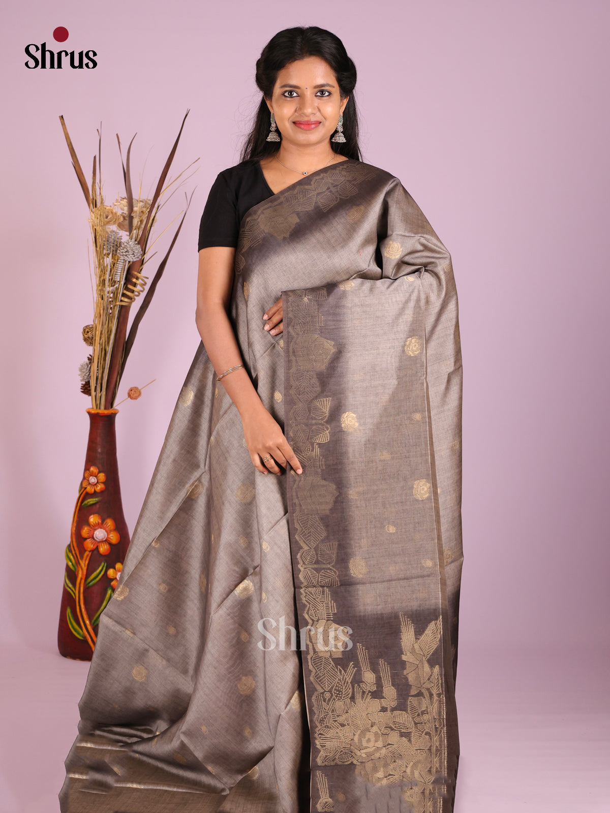 Grey6 - Semi Tussar Saree