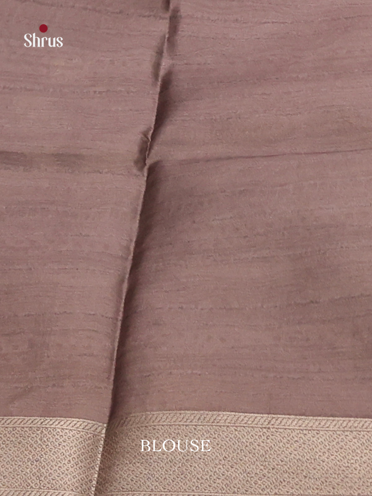 Dusty Brown & Grey - Semi Tussar Saree