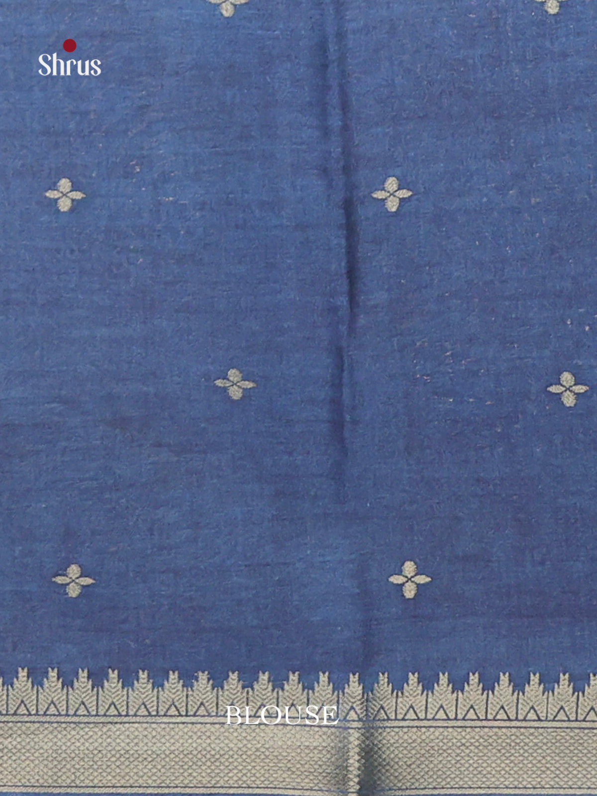 Purple & Blue - Semi Tussar Saree