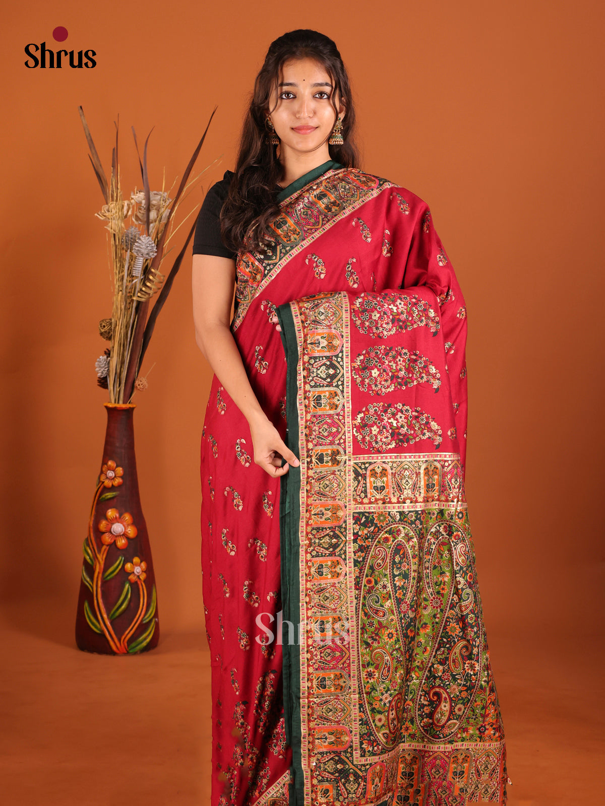 DIS06142 - Pashmina Cotton Saree