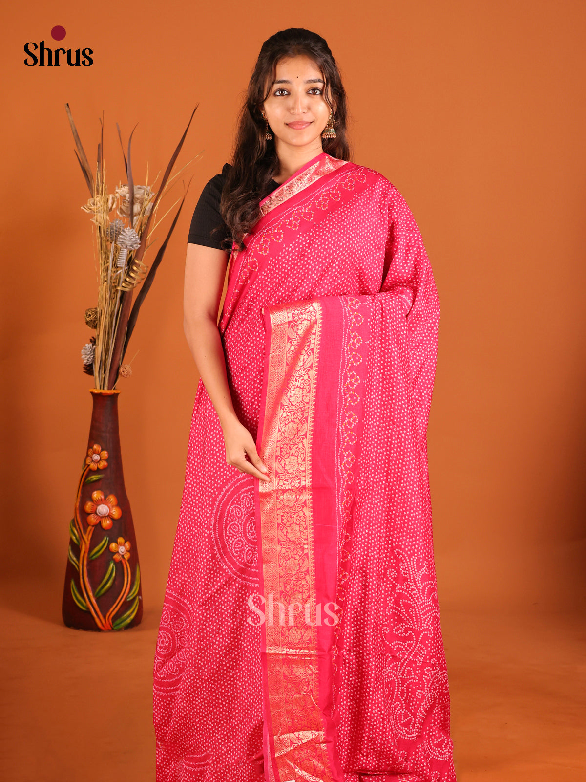 DIS06149 - Bandhini Saree - Shop on Shrus.com