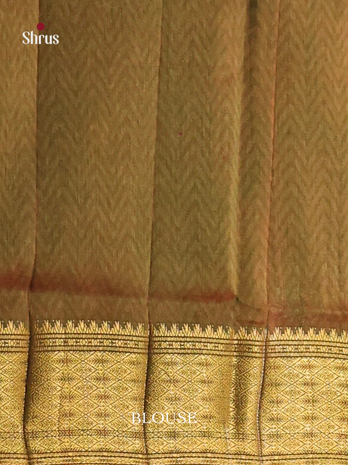 Orangish Pink & Green - Semi Patola Saree