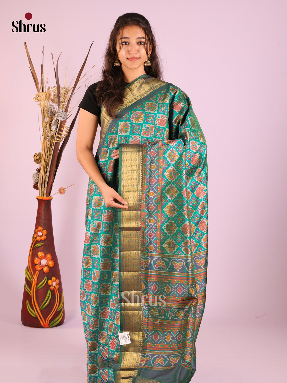 Green- Semi Patola Saree