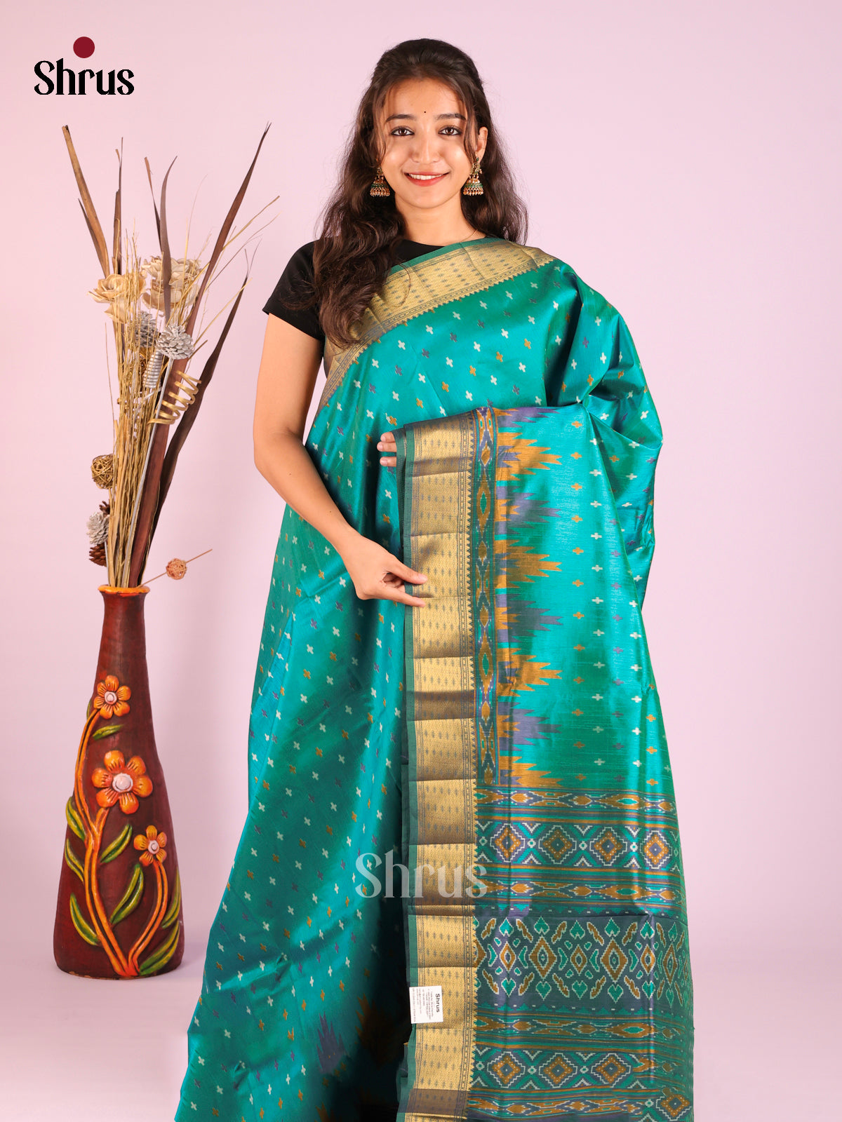Blue & Purple- Semi Patola Saree