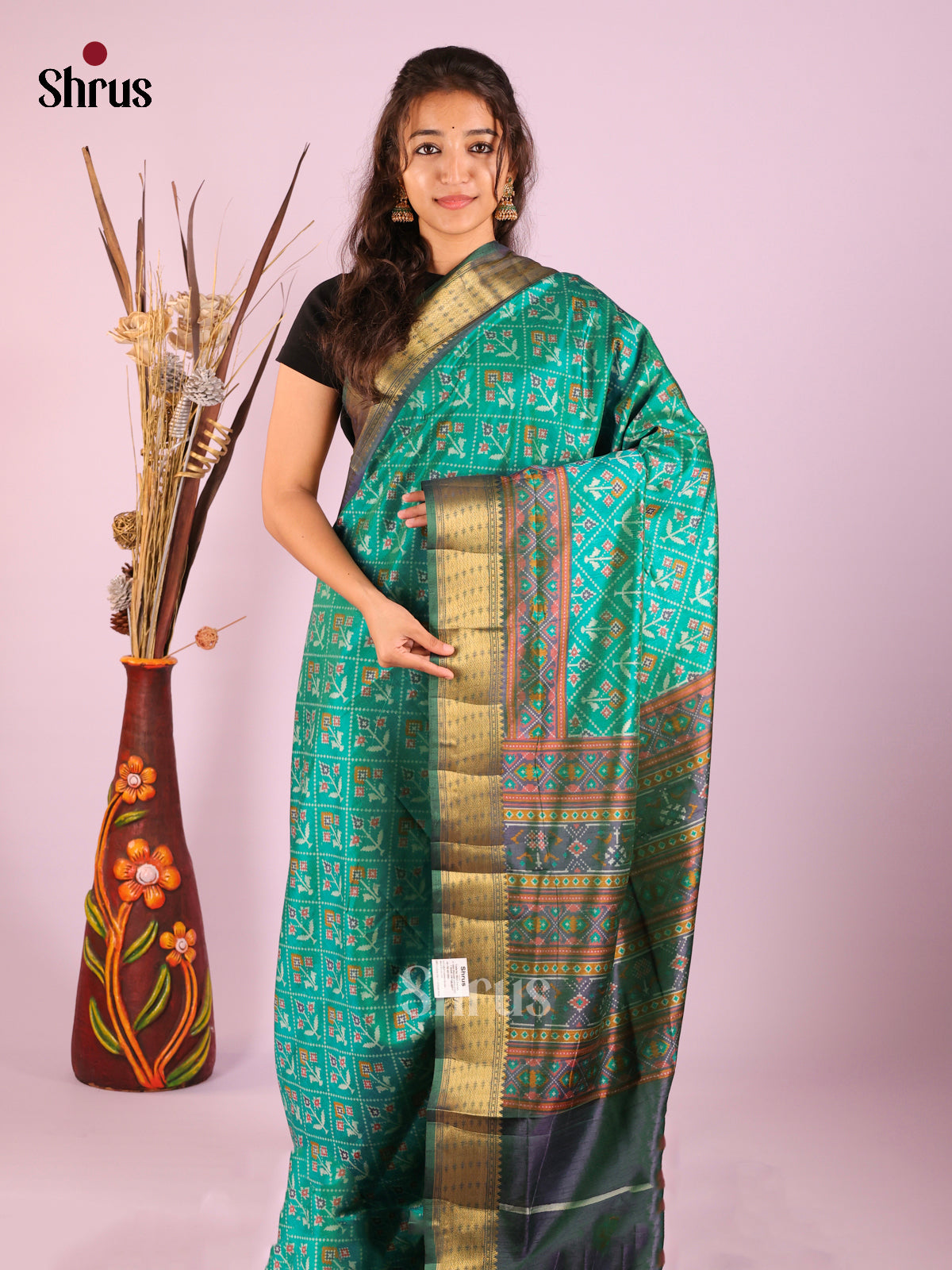 Green - Semi Patola Saree