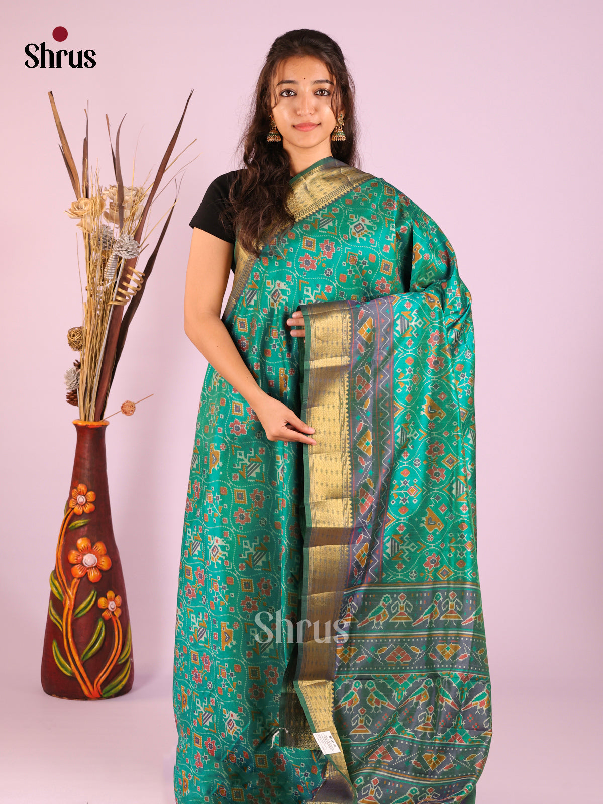 Green- Semi Patola Saree