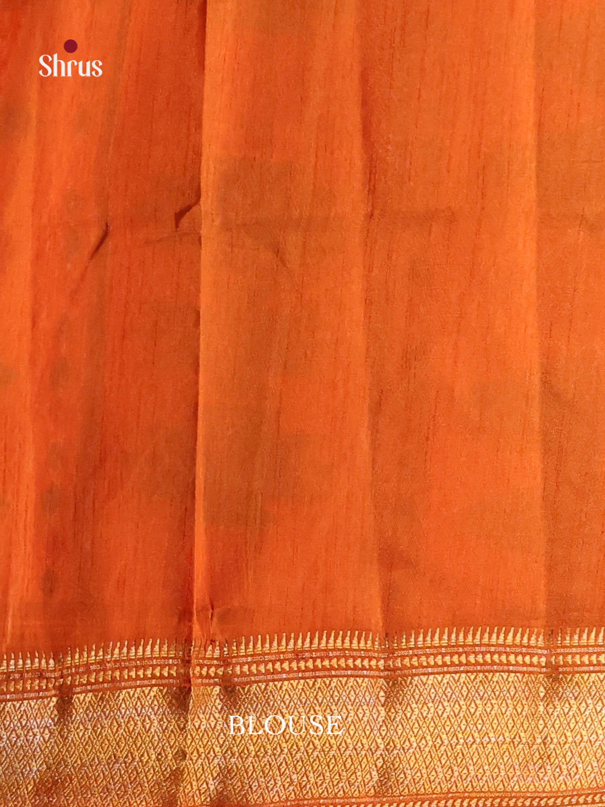 Grey & Orange - Semi Patola Saree