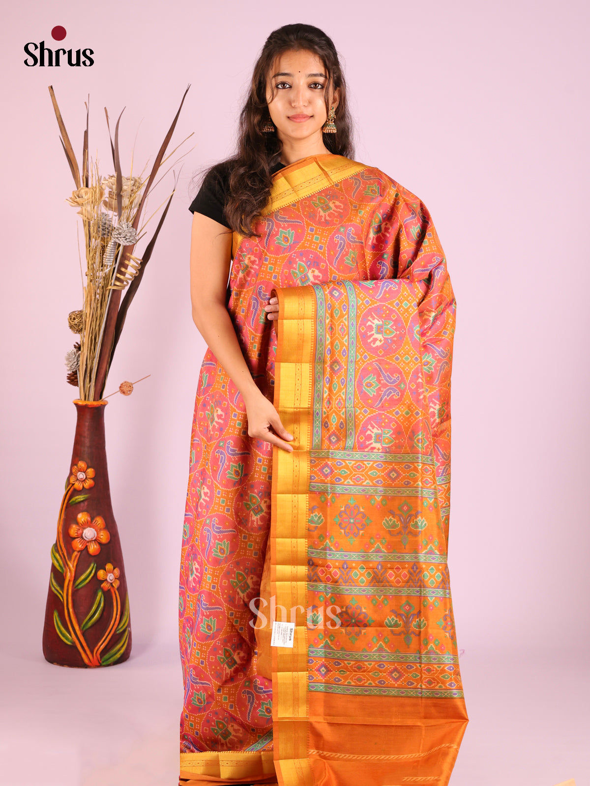 Oange - Semi Patola Saree
