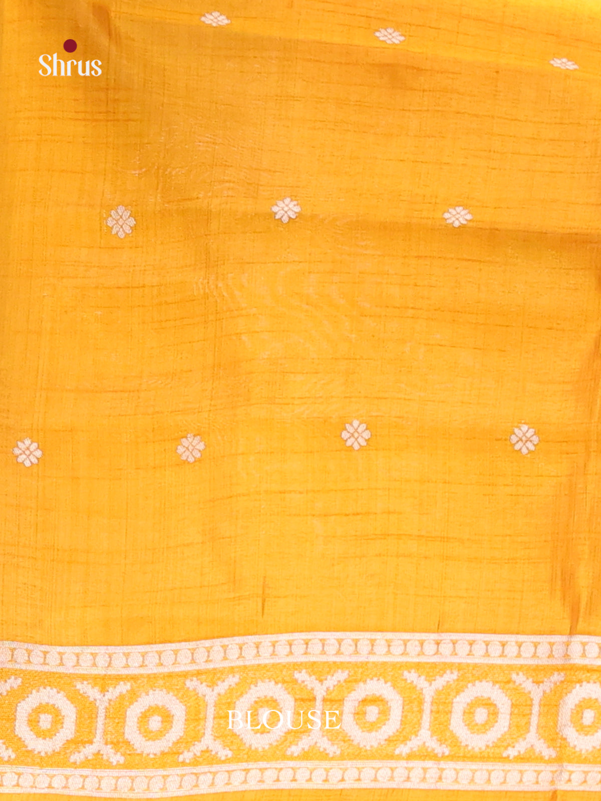 Yellow - Semi Rawsilk Saree