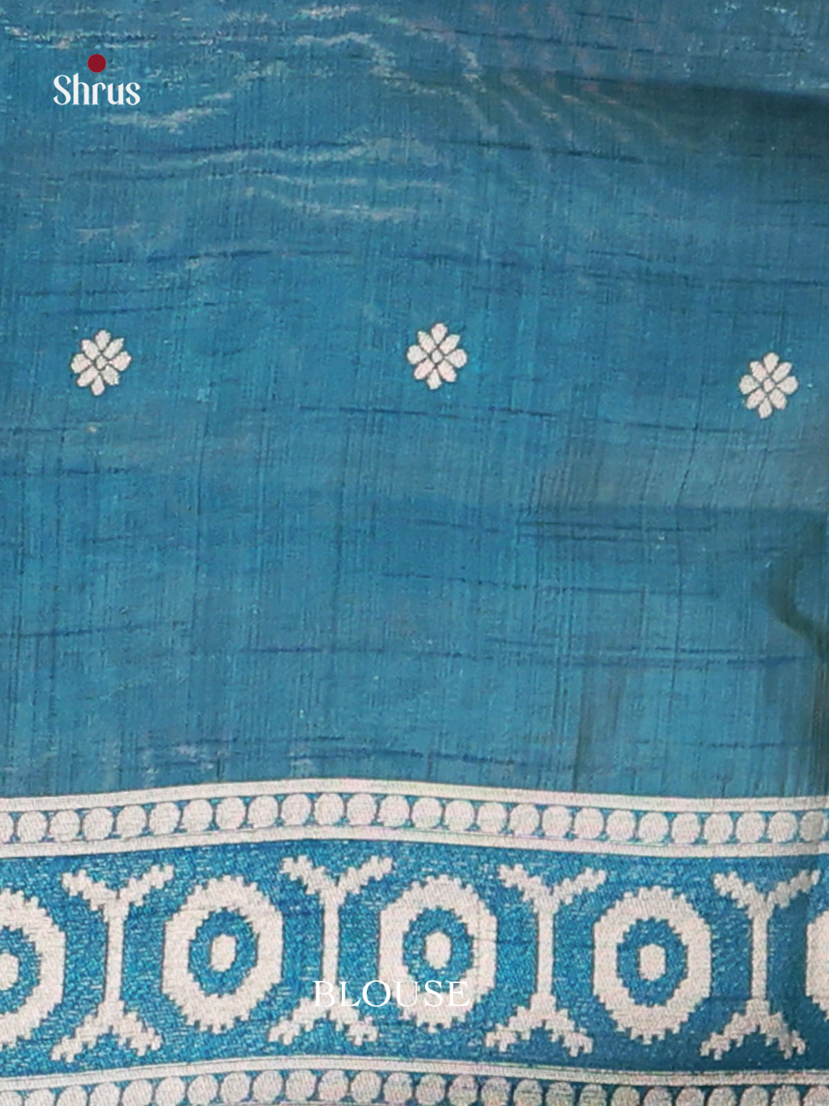 Blue- Semi Rawsilk Saree