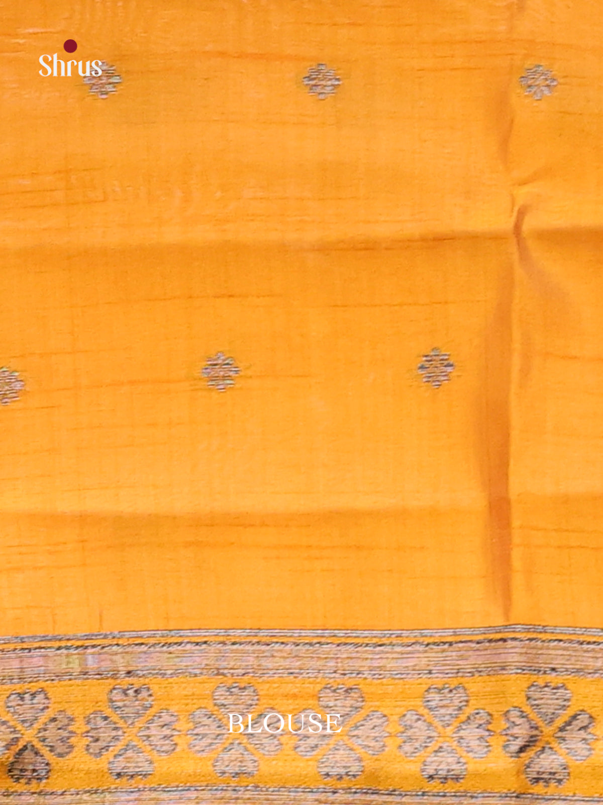 Yellow - Semi Rawsilk Saree