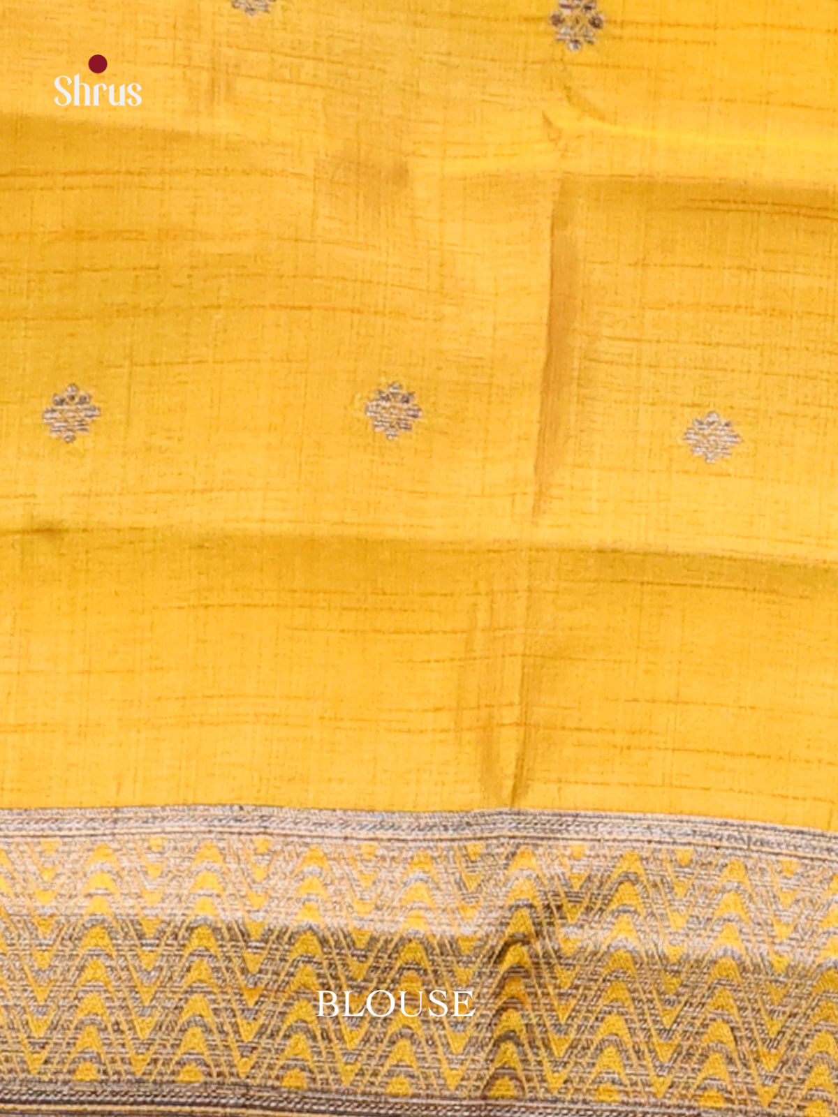 Yellow - Semi Rawsilk Saree