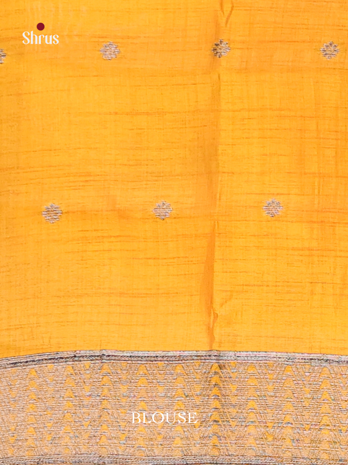 Yellow- Semi Rawsilk Saree
