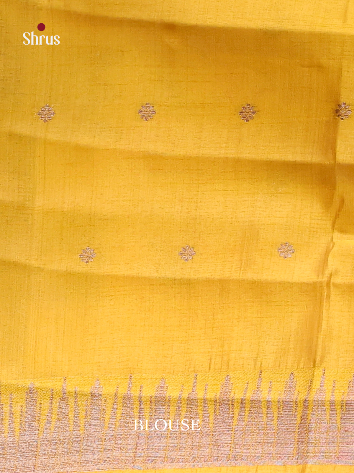 Yellow- Semi Rawsilk Saree