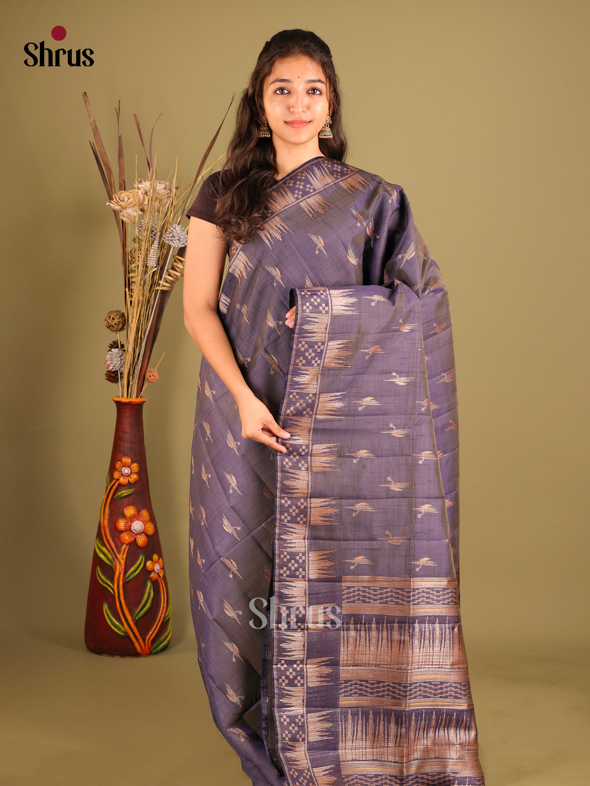DIS07076 - Semi Rawsilk Saree