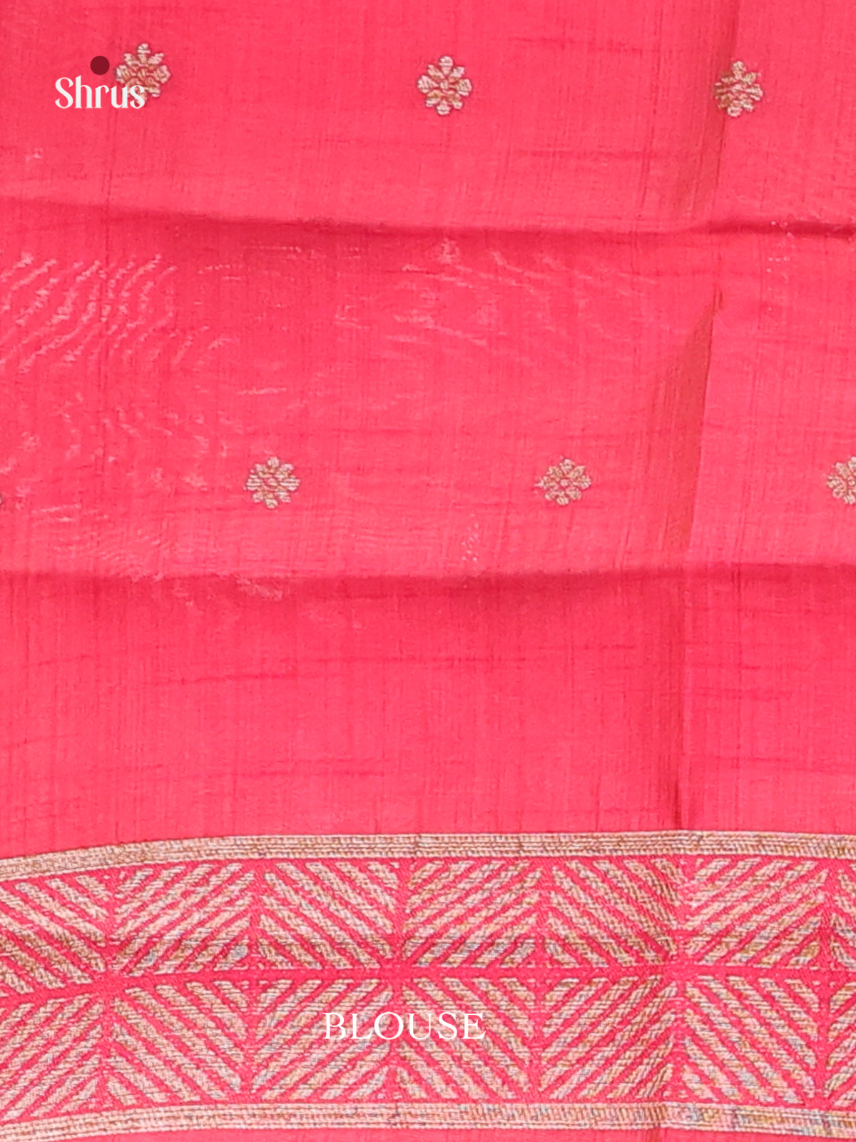Pink - Semi Rawsilk Saree