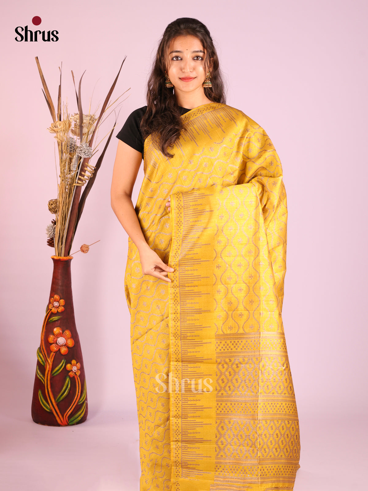 DIS07113 - Semi Rawsilk Saree