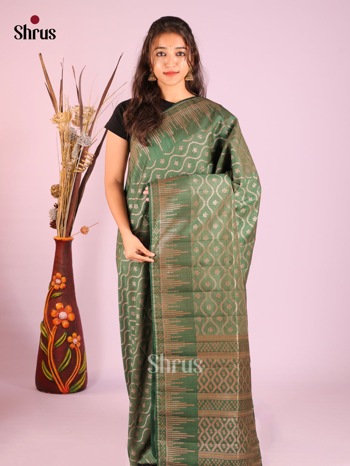 DIS07115 - Semi Rawsilk Saree