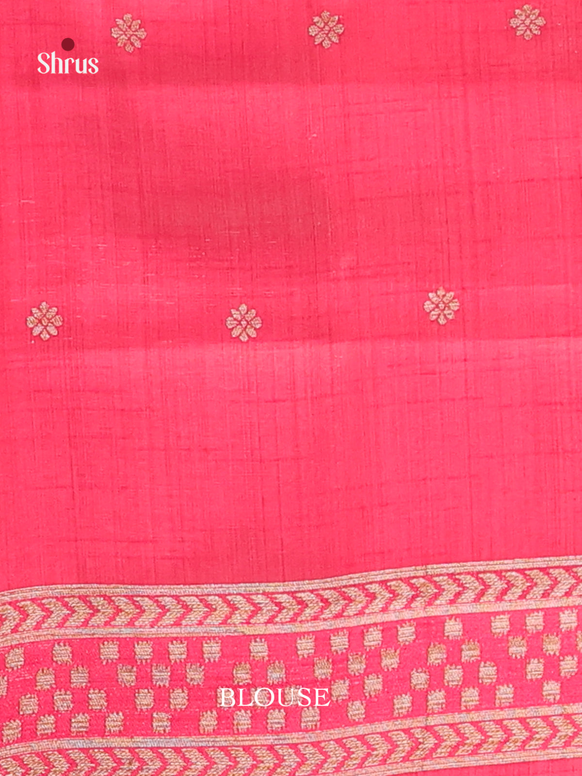 Pink - Semi Rawsilk Saree