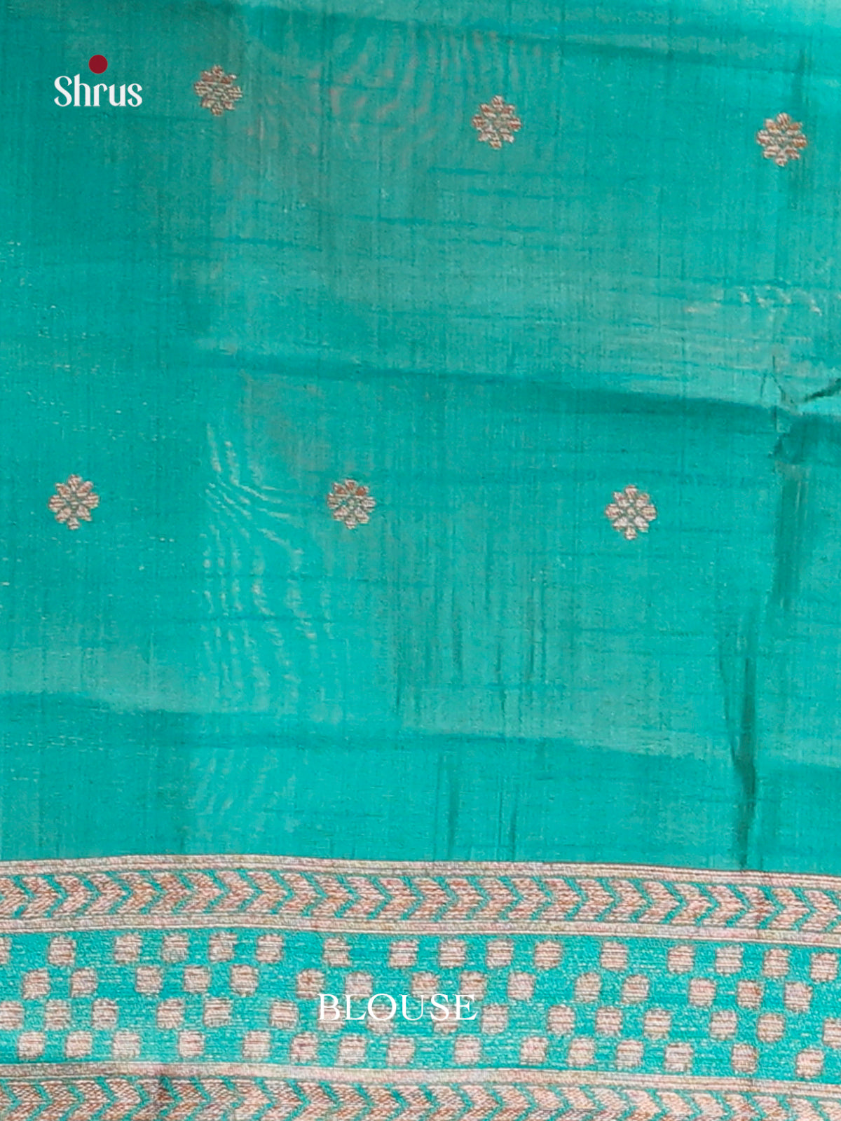 Teal - Semi Rawsilk Saree
