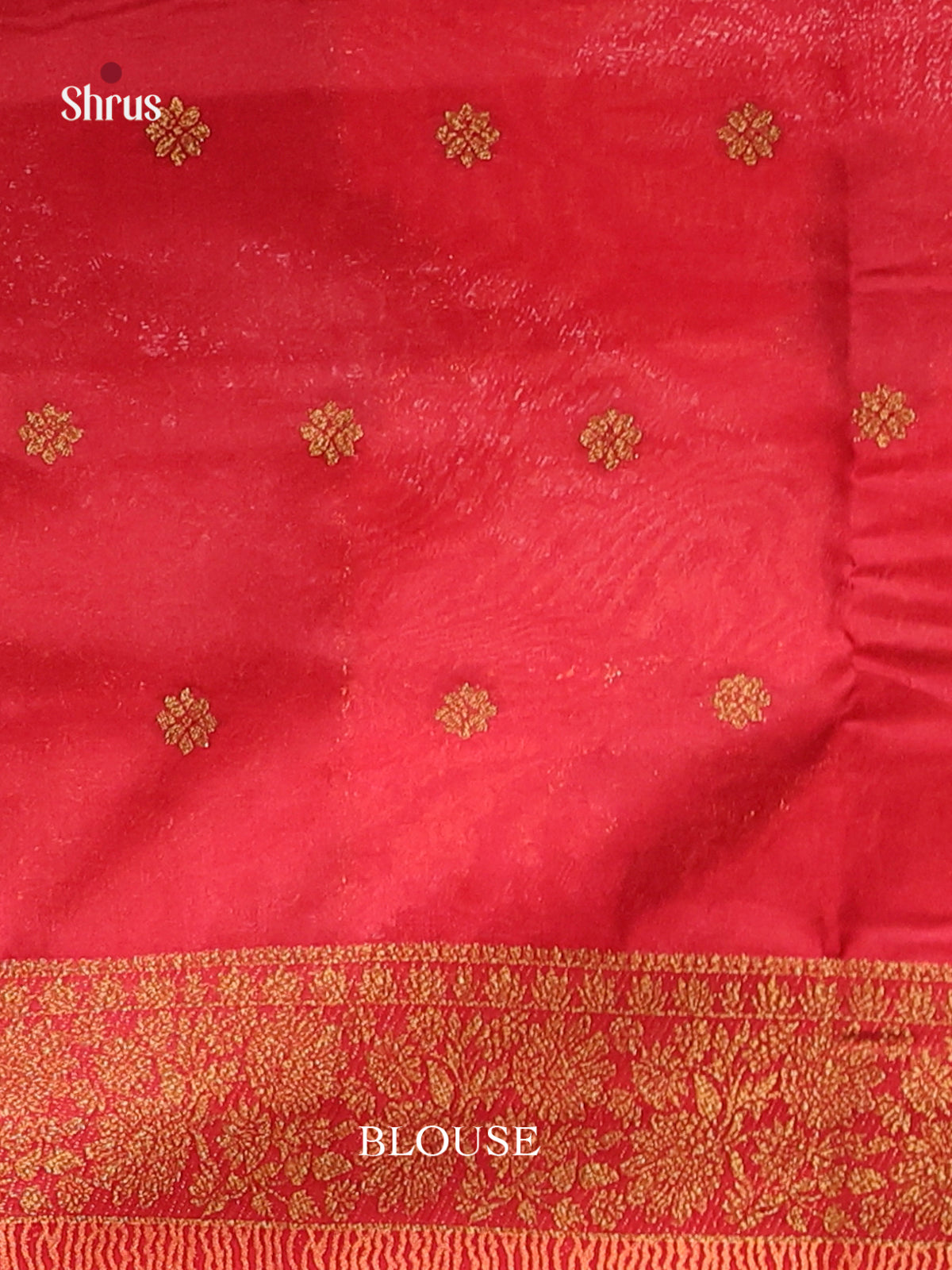 Red - Bamboo silk Saree