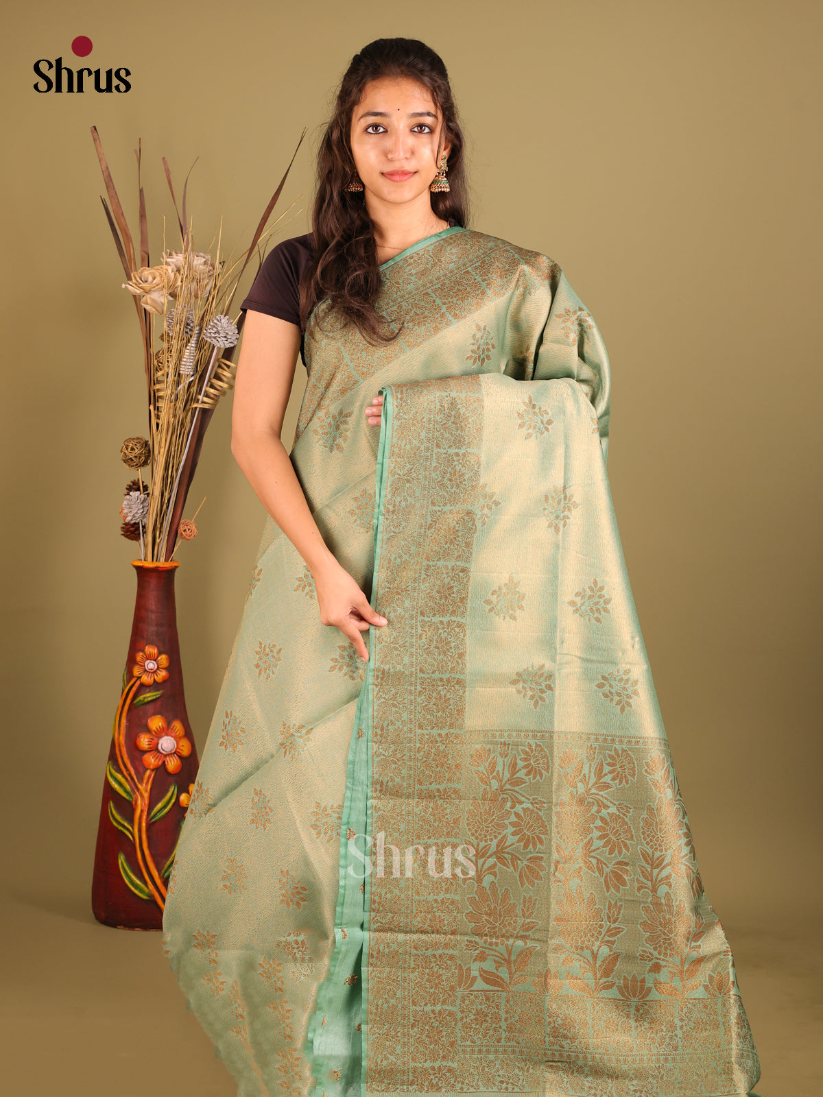DIS07140 - Bamboo silk Saree
